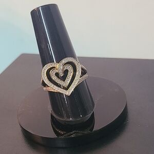 14K Yellow Gold Over Sterling Silver Ring